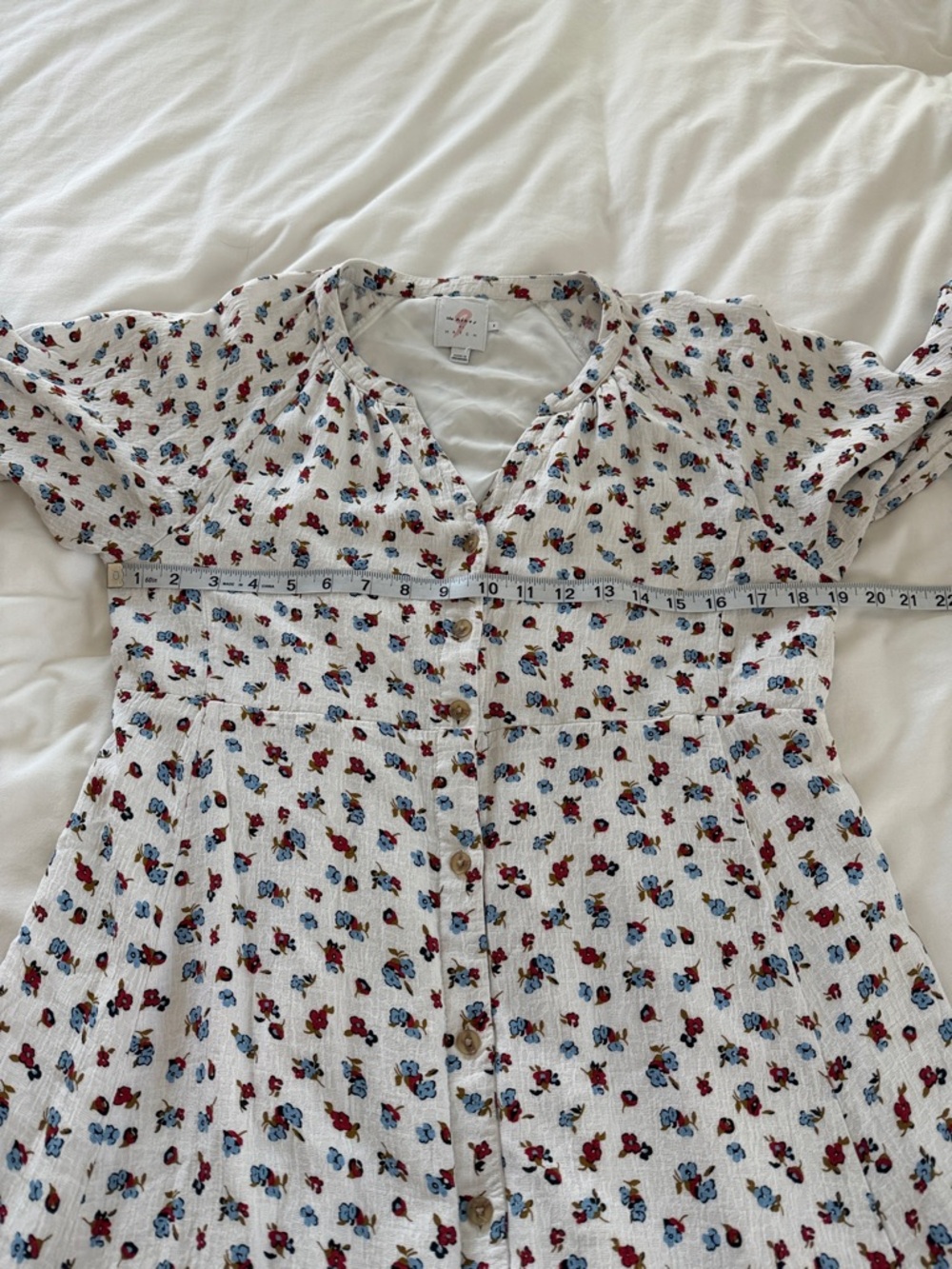 The Nines by HATCH White Floral-Print Midi Dress Maternity Size Medium - Picture 9 of 11